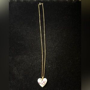 Porcelain Floral Initial 'B' Necklace